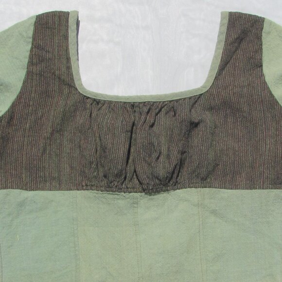 🍄Upcycled Mushroom Cotton Bamboo Open Back Top Sz S Boho Hippie Cottagecore - Picture 4 of 4